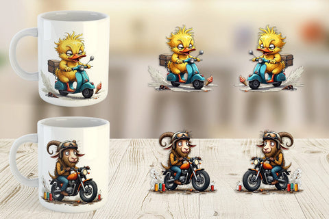 Mug Wrap Road Rage Critters Sublimation artnoy 