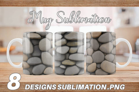 Mug Wrap Rocks Background Sublimation artnoy 
