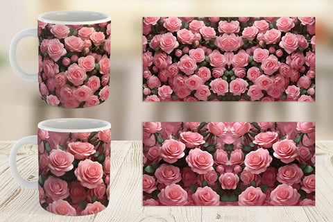 Mug Wrap Rose flower Sublimation artnoy 
