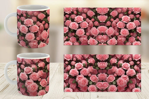 Mug Wrap Rose flower Sublimation artnoy 