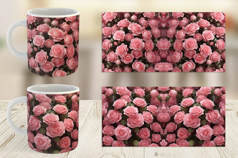 Mug Wrap Rose flower Sublimation artnoy 
