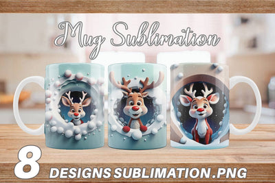 Mug Wrap Rudolph Sublimation artnoy 
