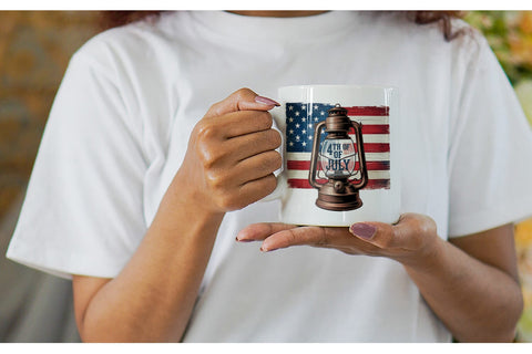 Mug Wrap Rustic 4th of July Sublimation artnoy 