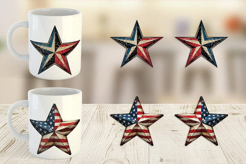 Mug Wrap Rustic 4th of July Sublimation artnoy 