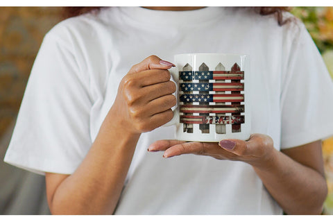 Mug Wrap Rustic 4th of July Sublimation artnoy 