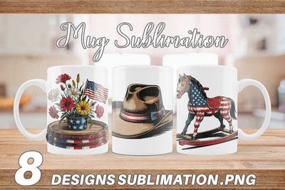 Mug Wrap Rustic 4th of July Sublimation artnoy 