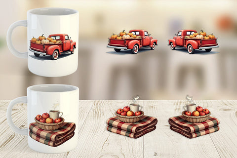 Mug Wrap Rustic Autumn Charm Sublimation artnoy 