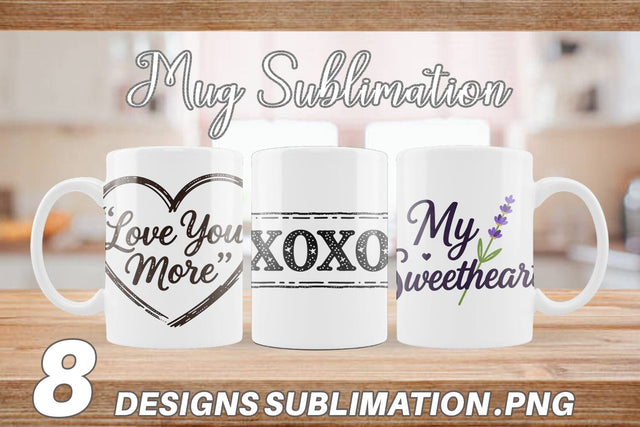 Mug Wrap Rustic Farmhouse Valentine Quotes Sublimation artnoy 