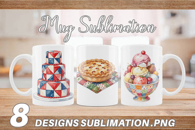 Mug Wrap Rustic July 4th Patchwork Sweets Sublimation artnoy 