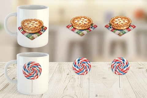 Mug Wrap Rustic July 4th Patchwork Sweets Sublimation artnoy 