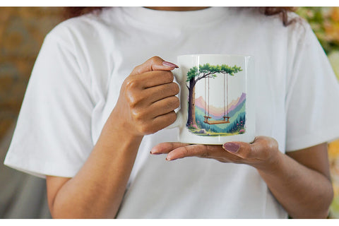 Mug Wrap Rustic Mountain Escape Sublimation artnoy 