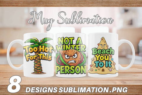 Mug Wrap Salty Tropical Christmas Sarcastic Quotes Sublimation artnoy 