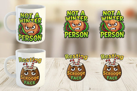 Mug Wrap Salty Tropical Christmas Sarcastic Quotes Sublimation artnoy 