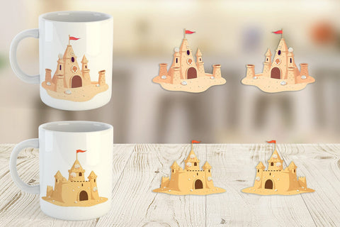 Mug Wrap Sandcastle Sublimation artnoy 