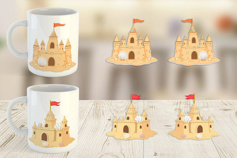 Mug Wrap Sandcastle Sublimation artnoy 