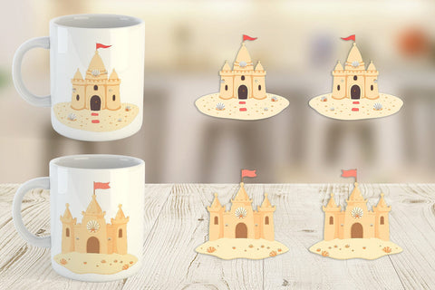 Mug Wrap Sandcastle Sublimation artnoy 