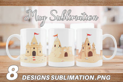 Mug Wrap Sandcastle Sublimation artnoy 