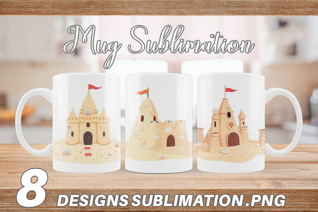 Mug Wrap Sandcastle Sublimation artnoy 