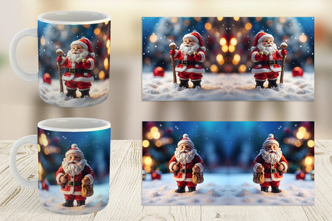 Mug Wrap Santa Claus Christmas Sublimation artnoy 