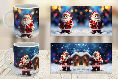 Mug Wrap Santa Claus Christmas Sublimation artnoy 
