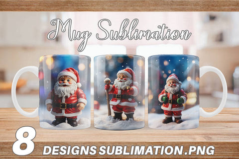 Mug Wrap Santa Claus Christmas Sublimation artnoy 
