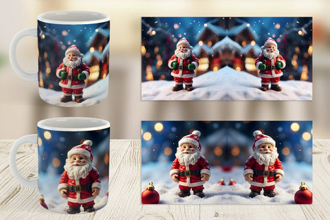 Mug Wrap Santa Claus Christmas Sublimation artnoy 