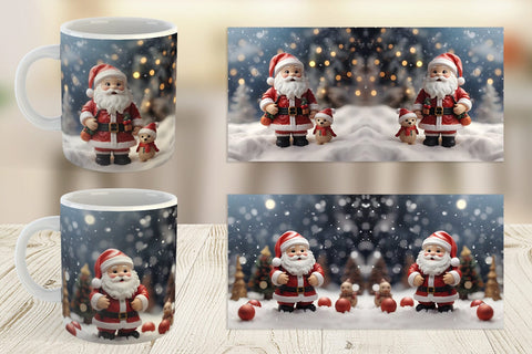 Mug Wrap Santa Claus Doll Sublimation artnoy 