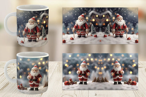 Mug Wrap Santa Claus Doll Sublimation artnoy 