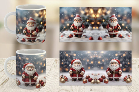 Mug Wrap Santa Claus Doll Sublimation artnoy 