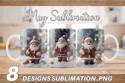 Mug Wrap Santa Claus Doll Sublimation artnoy 