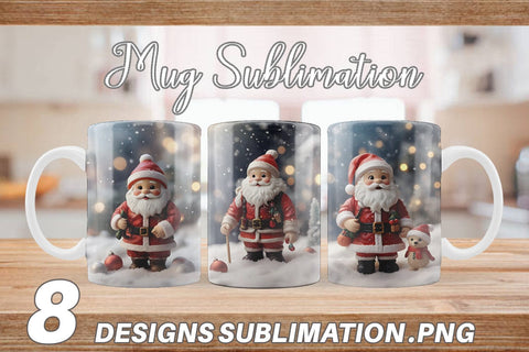Mug Wrap Santa Claus Doll Sublimation artnoy 