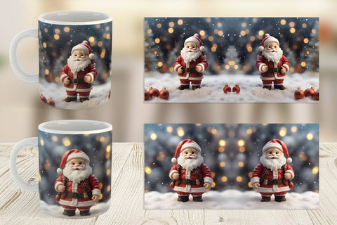 Mug Wrap Santa Claus Doll Sublimation artnoy 