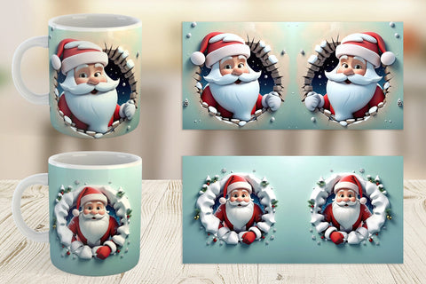 Mug Wrap Santa Claus Sublimation artnoy 