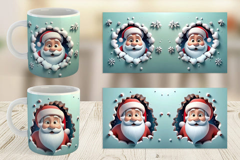 Mug Wrap Santa Claus Sublimation artnoy 