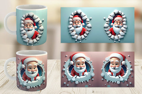 Mug Wrap Santa Claus Sublimation artnoy 