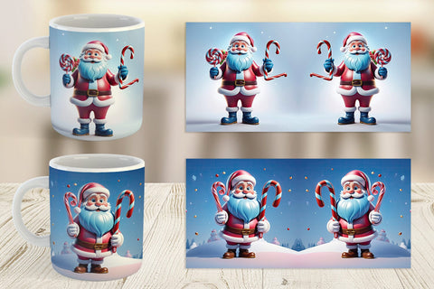 Mug Wrap Santa Claus Sublimation artnoy 