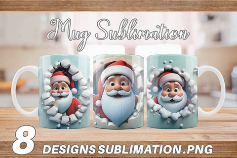 Mug Wrap Santa Claus Sublimation artnoy 
