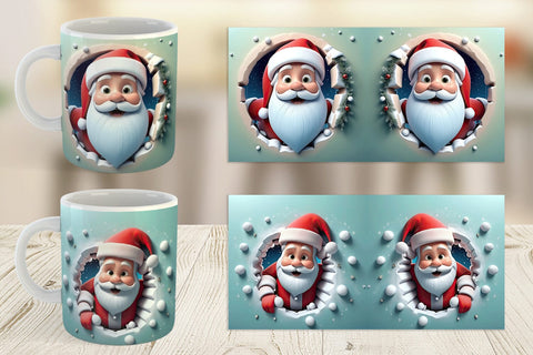 Mug Wrap Santa Claus Sublimation artnoy 