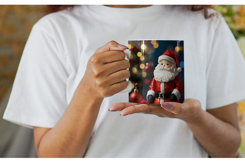 Mug Wrap Santa Doll Christmas Sublimation artnoy 