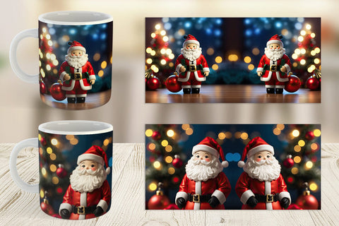 Mug Wrap Santa Doll Christmas Sublimation artnoy 