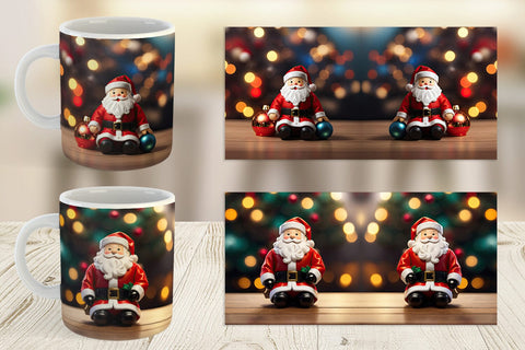 Mug Wrap Santa Doll Christmas Sublimation artnoy 