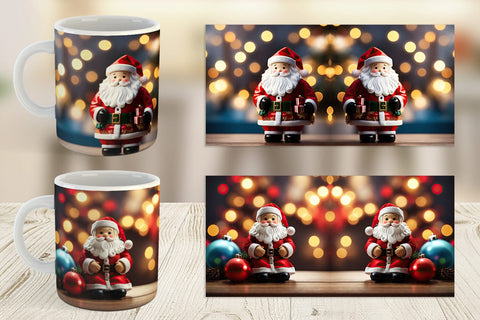 Mug Wrap Santa Doll Christmas Sublimation artnoy 