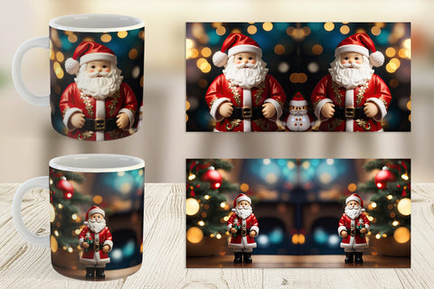 Mug Wrap Santa Doll Christmas Sublimation artnoy 