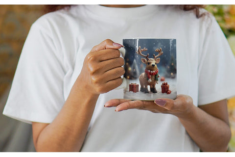 Mug Wrap Santa Elk Christmas Sublimation artnoy 