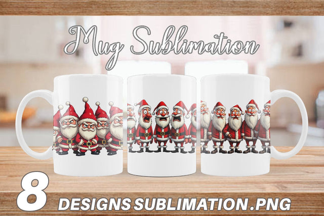 Mug Wrap Santa Emotion Extravaganza Sublimation artnoy 