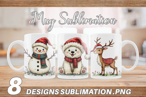 Mug Wrap Santa Hat Whimsy Sublimation artnoy 