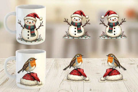 Mug Wrap Santa Hat Whimsy Sublimation artnoy 