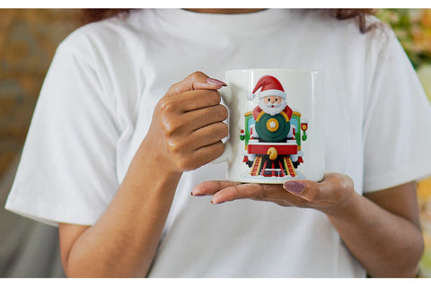 Mug Wrap Santa Train Sublimation artnoy 