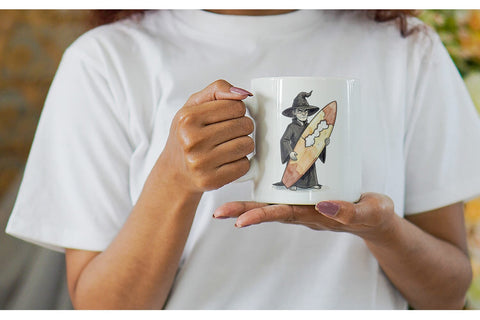 Mug Wrap Sarcastic Aloha Reaper Watercolor Sublimation artnoy 