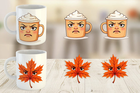Mug Wrap Sarcastic Autumn Vibes Sublimation artnoy 